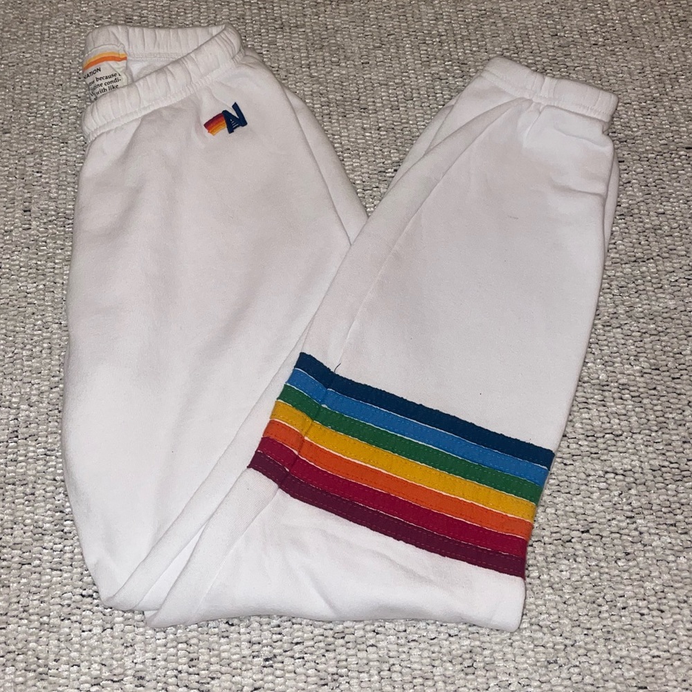 White Aviator Nation Sweatpants